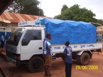 John Mugabi by the lorry