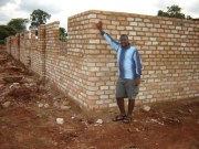 John Mugabi by the dining hall