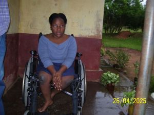 Juliette in her new wheelchair