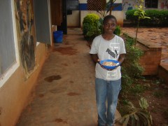 John Rusoke- he has just returned from the village and is "thin and sickly" according to Nkumba leadership...but on the road to recovery!