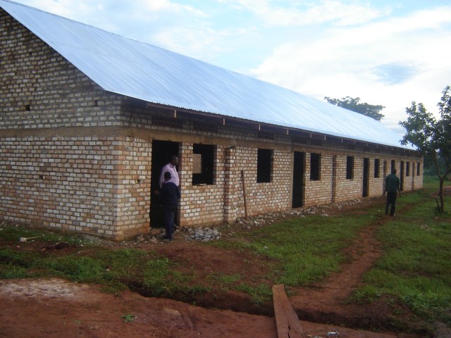 the dining hall roofed! (Yah! protected from heavy rains!)