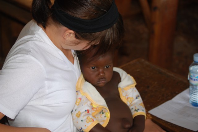 Most babies don't have diapers, and many have herniated belly buttons mostly due to lack of nutrition.