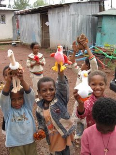 Due to security issues, a photo of the Thiele's children is not allowed to be released.  This is a photo of other Ethiopian children.