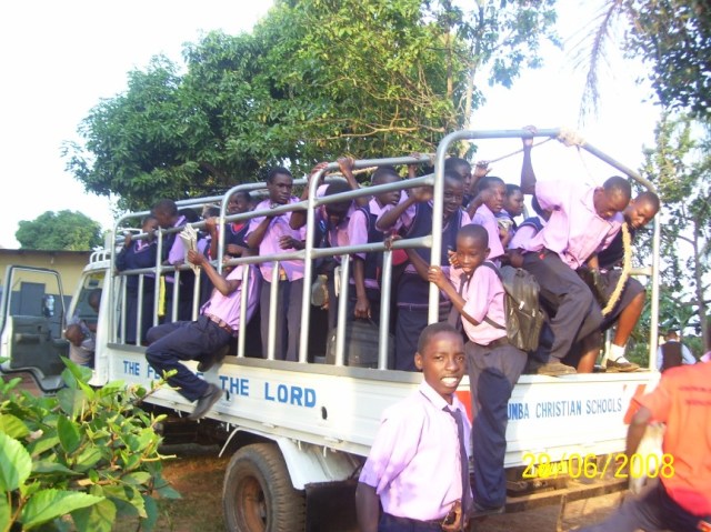 lorry A "real" school bus is now required. I doubt any of us would want our children traveling this way!