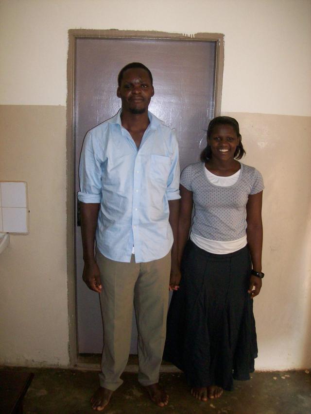 Fred with his wife--In the last month, Fred was sponsored to attend seminary!
