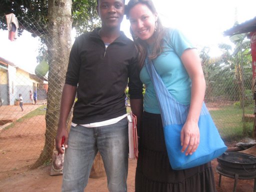 Cara and Brian Cara Murray (who just returned from Uganda) with Brian. Cara's note on the photo: This is Brian. He is in his final year at high school and desperately wants to go to college. He has lost both of his parents and sister to AIDS.