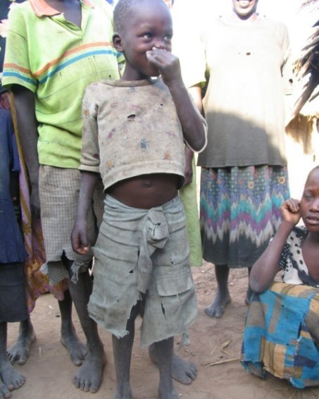 Teso needs food One of the little ones in Teso