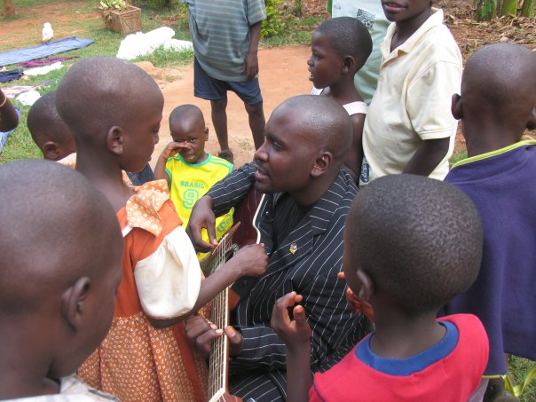 seggy with Nkumba kids