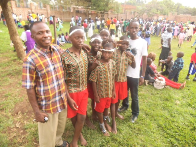 Experito and Children for Christmas Celebration
